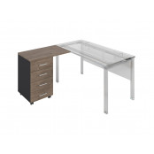 Тумба боковая NPW-408 L4 темный орех /антрацит