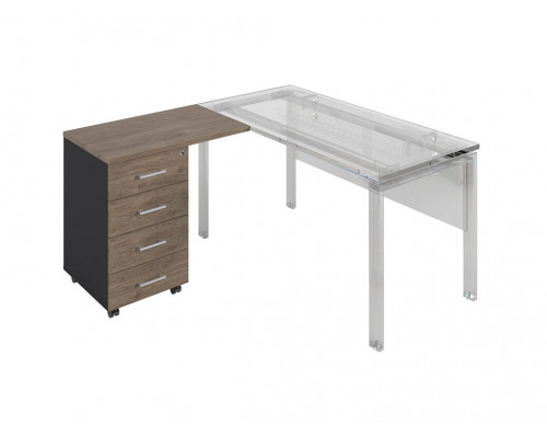 Тумба боковая NPW-408 L4 темный орех /антрацит